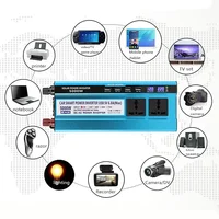 Kit d'onduleur de puissance pour système de panneaux solaires 3000W/4000W/5000W/6000W, 12V à 220V avec panneau solaire 18V + contrôle de Charge 30A 5