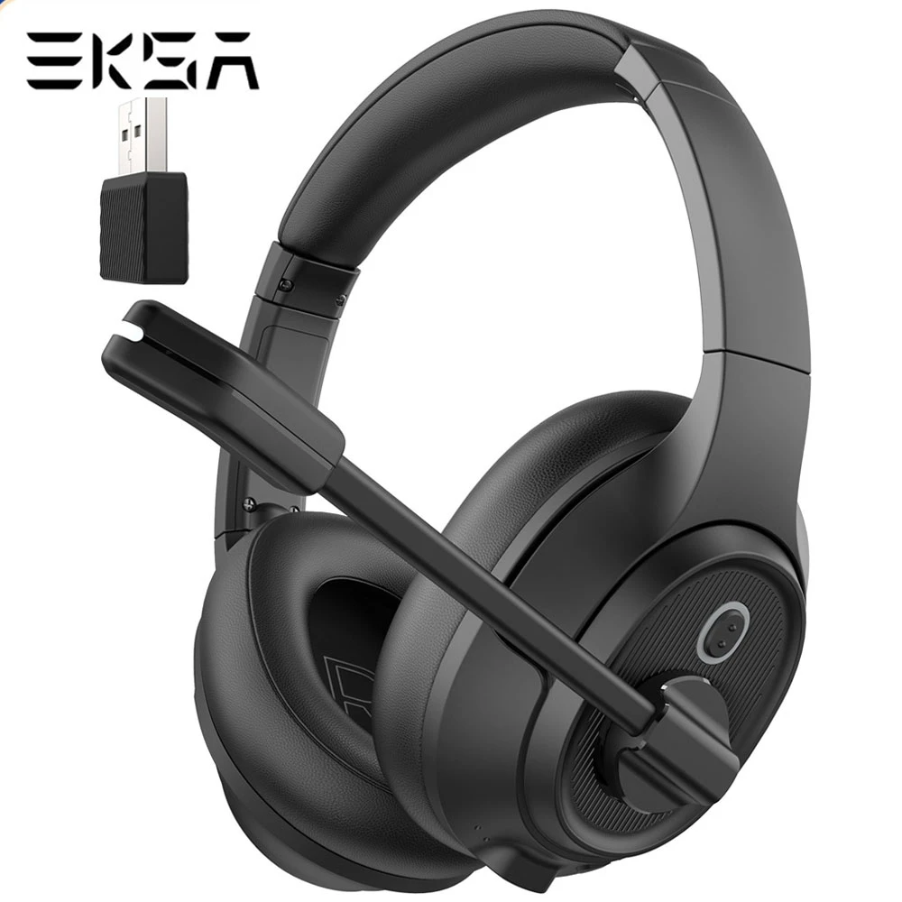 EKSA Bluetooth 5.0 Wireless Headphones With USB Dongle ENC Cellphone
