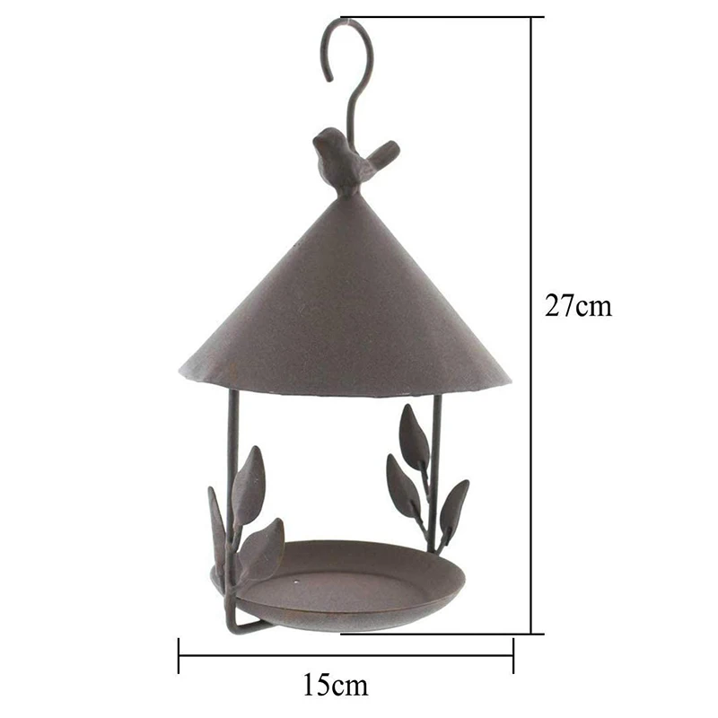 Iron antique bird house bird feeder craft ornament iron pendant garden decoration -1 piece
