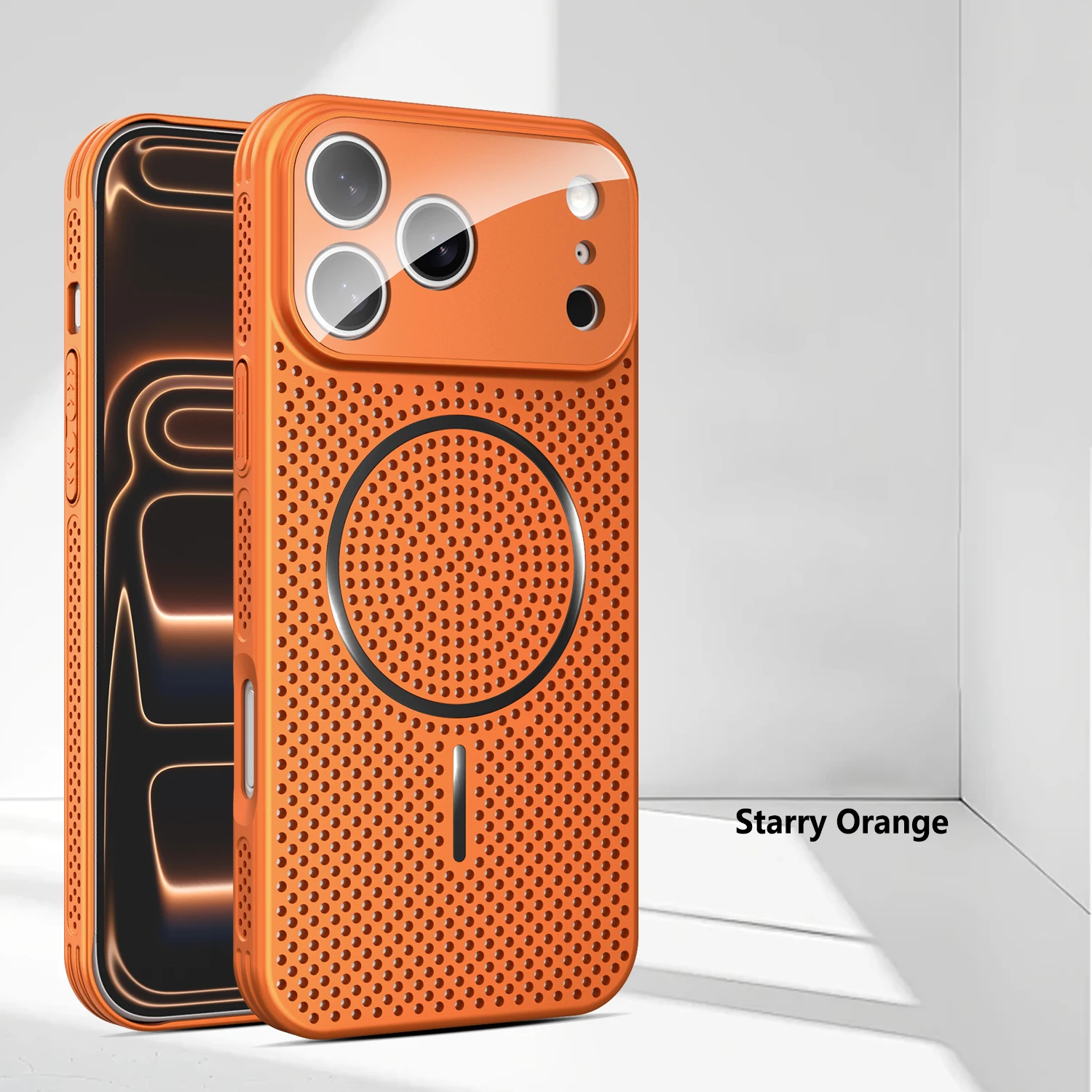 Aluminum Alloy Mesh Magnetic Case with Heat Dissipation and Full Lens Protection