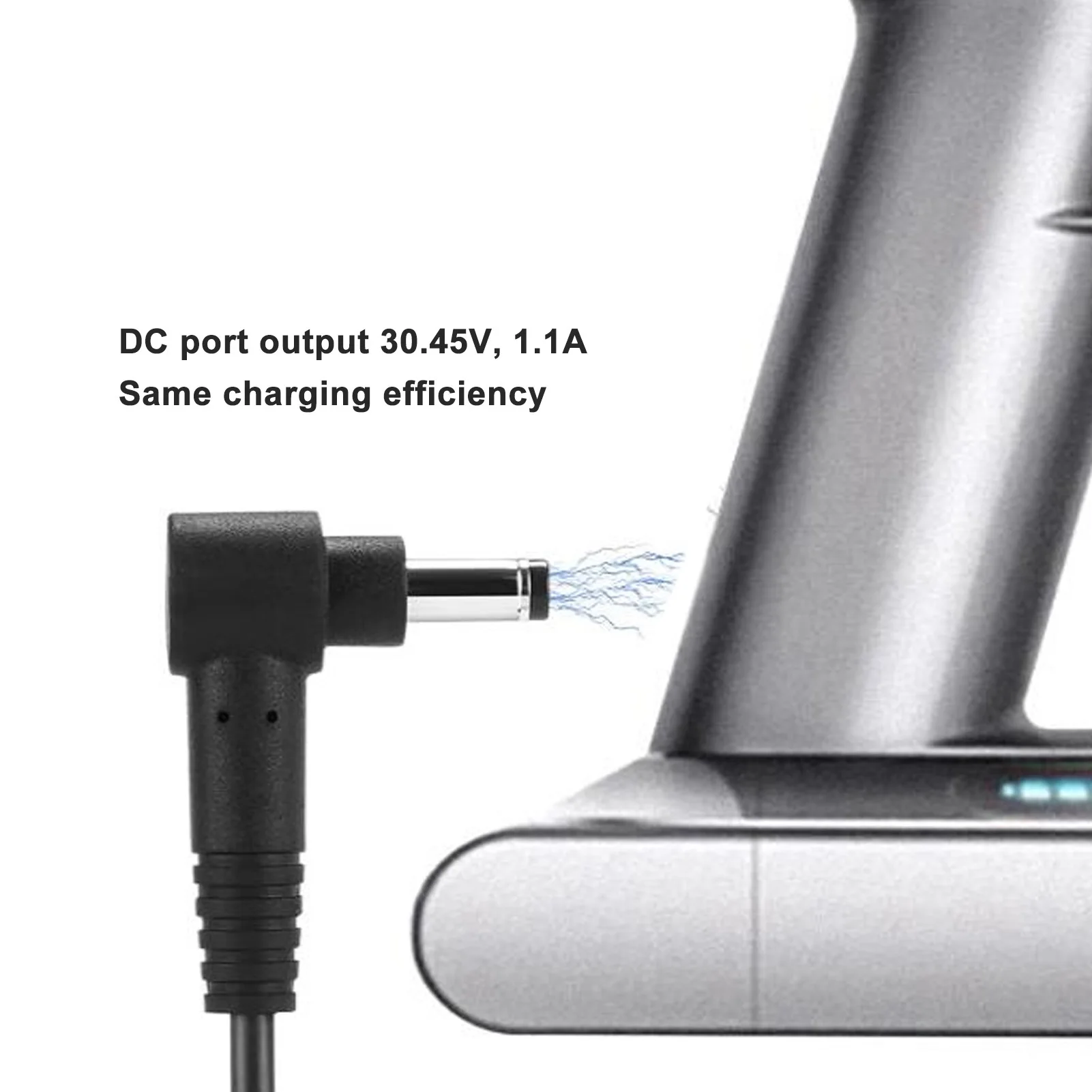 진공 청소기 케이블 PVC 커버 유형 C 충전 변환 케이블 플러그 앤 플레이 1.1A 전문가용 30.45V V10 V11 V12용