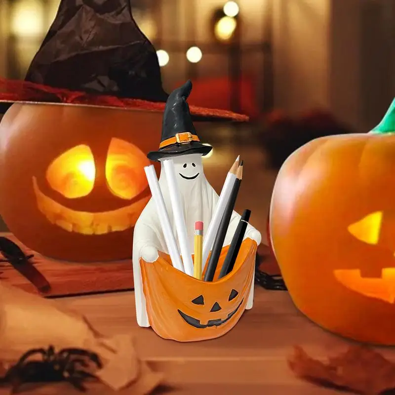 Ghost Planter Ghost Pen Pot Pencil Organizer Halloween Planter Bonsai Plant Holder Flower Pots Desk Supplies Organizer For