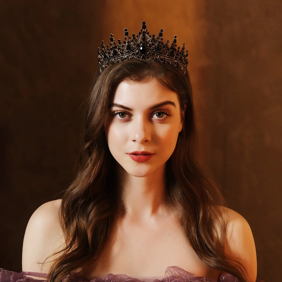 Mode Kristall Königin Krone Hochzeit Cosplay Kostüm Stirnband Strass Tiara für Frauen Prom Geburtstag Party Weihnachten Geschenke – Detail 5