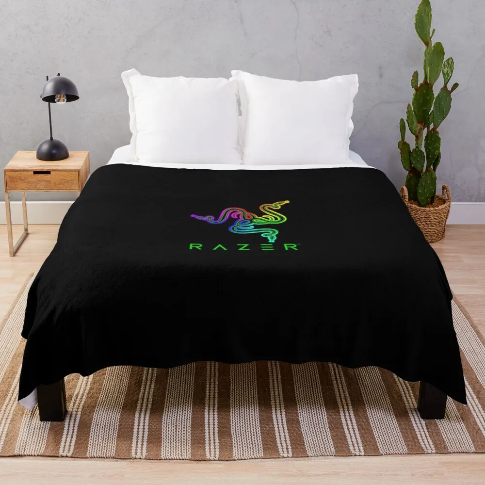 

Razer Blue Throw Blanket Velour Floral Throw Blanket Loose Blanket