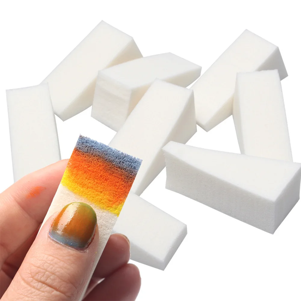 20/50Pcs White Triangle Soft Sponge Nail Brush Gradient Effect Painting Gel Halo Dyeing Tool Brush DIY Manicure Makeup Sponge&Q9 images - 6