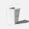 Fairmont Tall Plastic Planter - Large Outdoor Planter for Front Porch Crack Resistant All-Weather Use Classic Estate 4