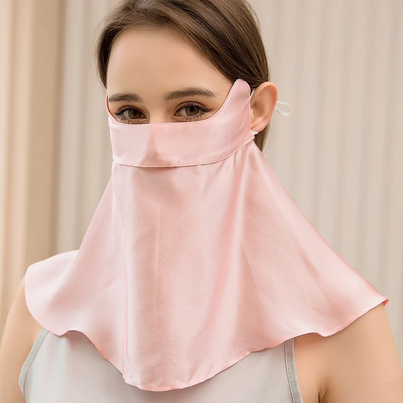 women-solid-silk-face-masks-with-neck-summer-outdoor-anti-dust-sun-protection-quick-dry-soft-breathable-washable-adjustable