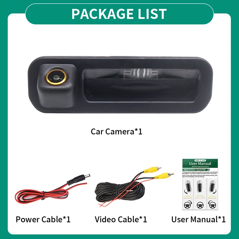 포드 포커스 3 MK3 C MAX용 AHD 다이나믹 트래젝토리 차량 핸들 후방 카메라 야간 시야 백업 카메라