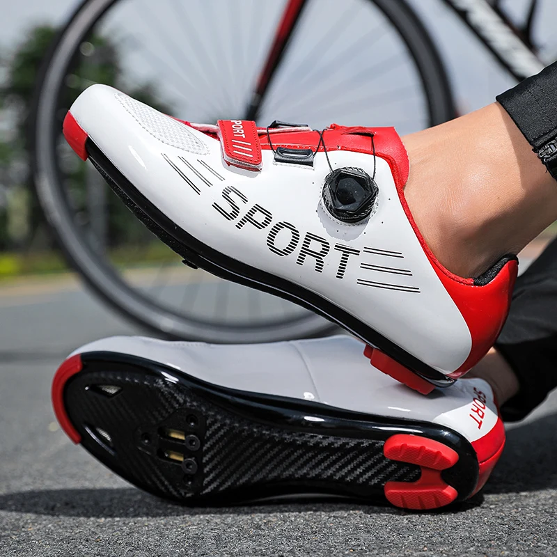 New men's and women's cycling shoes Outdoor sports shoes Couple's anti slip mountain road cycling shoes