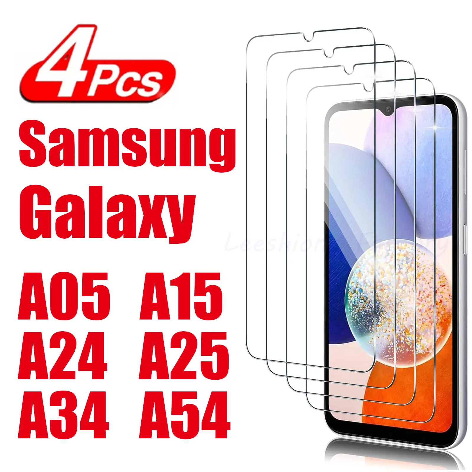 2/4 Stuks 10d Gehard Glas Voor Samsung Galaxy A05 A 05S A15 A 15S A25 A24 A34 A54 Screen Protector Glasfolie