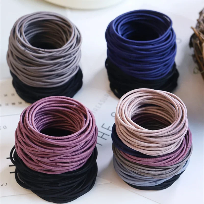 

100Pcs/Bag Girls Elastic Hair Band Hair Rope Small Rubber Bands Ponytail Holder Women Girls Scrunchie Hair Tie Hair Accessories