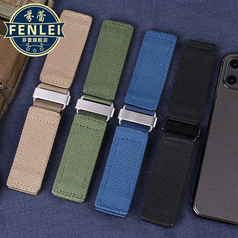 Fibbia Per Cintura In Acciaio Di Alta Qualità Per Panerai Seiko Bell & Ross Rolex Chiusura A Strappo Cinturino In Nylon Cinturino Sportivo In Tela 22M