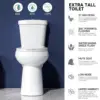 Extra Tall Toilet 21 Inch - High Toilet for Seniors, Round Toilet Dual Flush 1.1/1.6 GPF Comfort Bowl Height Toilet for Bathroom 2