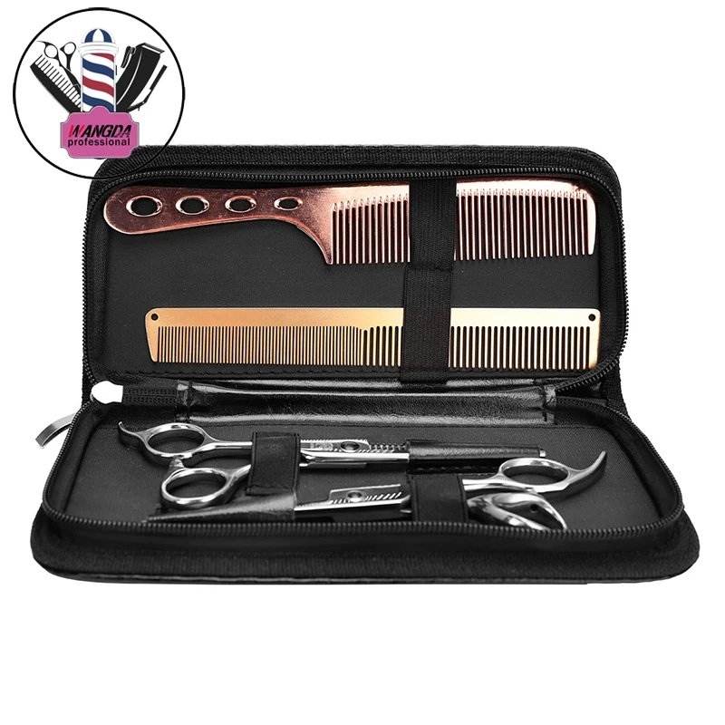 

Professional Hairstylist Scissors Bag Portable Zipper Haircutting Comb Storage Packet Hair Salon Pu Leather Haircutting Tools