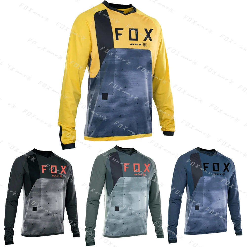 

Men Cycling Jersey BAT FOX Motocross Mountain Enduro Bike Clothing Downslope Clothing Quick Drying Cycling Sportswear MTB T-Shir
