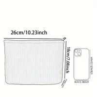 1pc Cosmetic Bags Branch Bird Pattern Women's Makeup Bag Corduroy Cosmetic Storage Bag Portable Commuting Travel Toiletry Bag 5