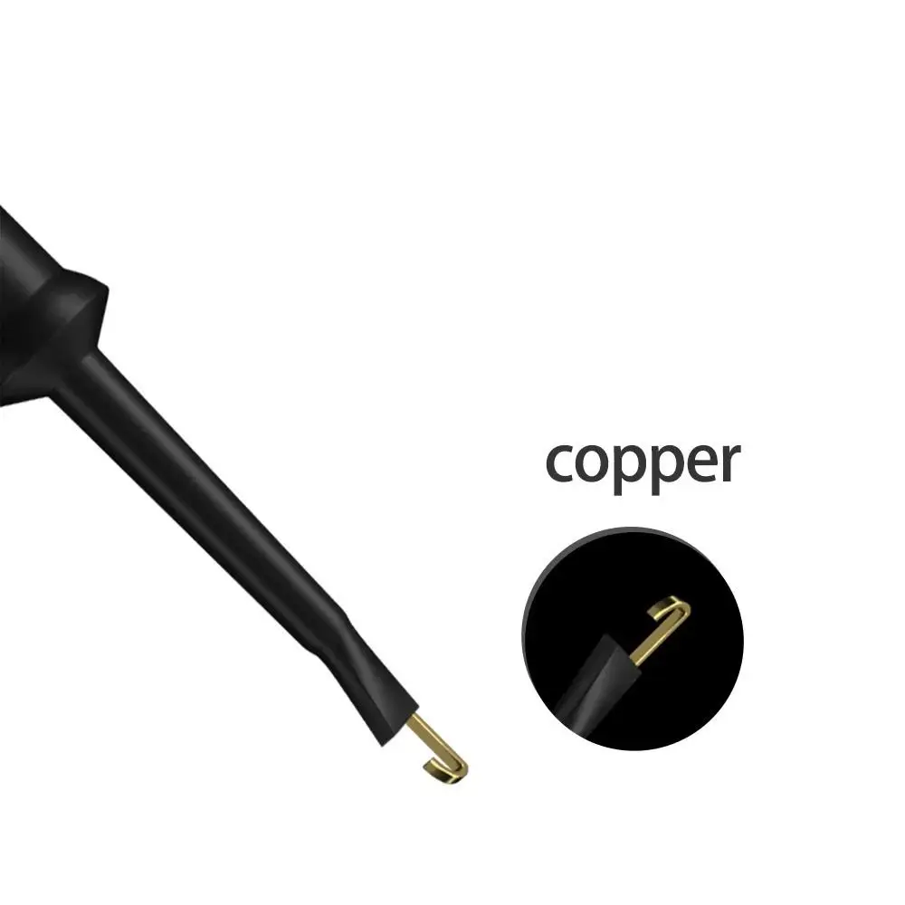 Quick Test Hook Soldered Nylon Copper Gilded Test Clips Clamp for Multimeter Lead Mini Grabber Electrical Accessories alligator clips,electric test clamp,test hooks clips
