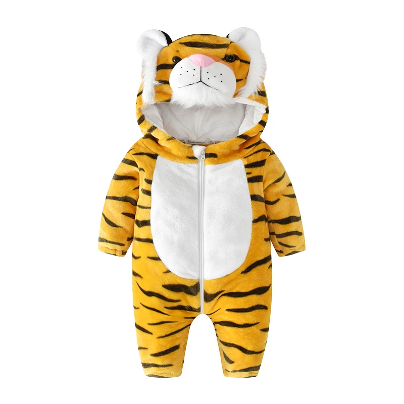 

COCOGUGU Baby Bodysuits Kigurumis Tiger Boys Girls Onesie Winter Infant Baby Romper Soft Flannel Newborn Ropa bebe Jumpsuit