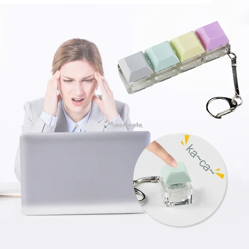 Keyboard Key Fidget Toy Keychain Keycap Stress Relief Toy Finger Button Anti-stress Toys For Children Adults Gifts sensory fidget toy,finger sensory toy