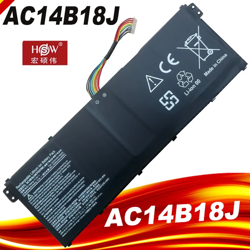 

Аккумулятор для ноутбука AC14B18J AC14B13J для Acer Aspire ES1-511 ES1-512 V3-111P 311 TravelMate B115 B116 MS2394