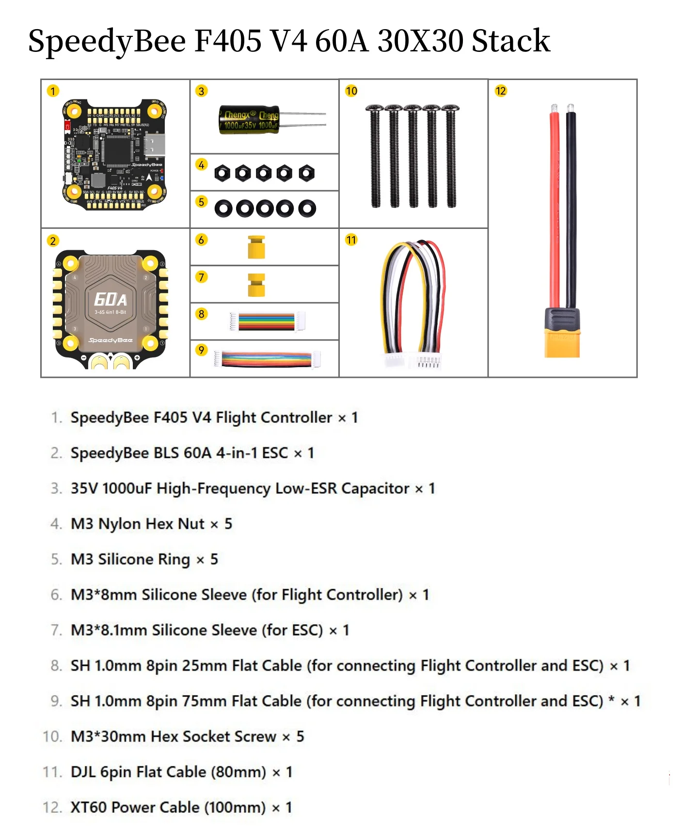 Original SpeedyBee F405 V4 Flight control BLS 60A ESC F4V4-60-Stack BLS 30x30 Bluetooth parameter tuning thumbnail 4