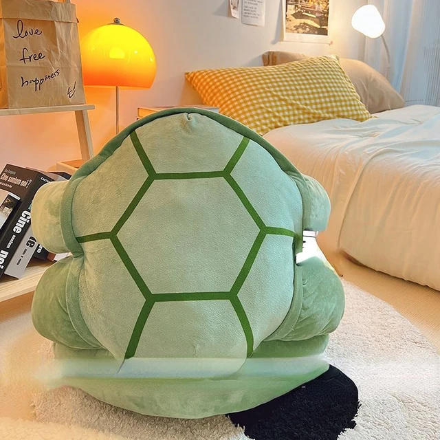 Pouf Géant Bouffant En Peluche Avec Carapace De Tortue, Jouet De