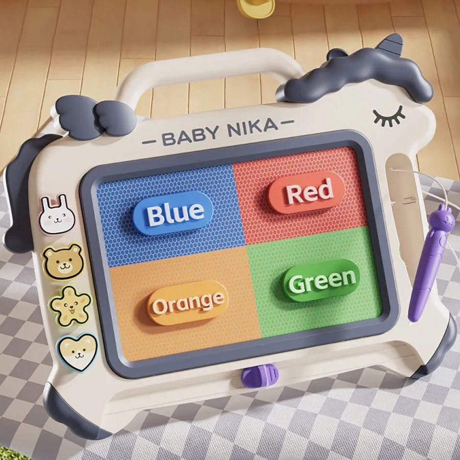 1개 어린이용 컬러 대형 그래피티 보드 지우기 가능한 자석 보드 쓰기 보드 학습용 카드보드 분리형 필기 보드