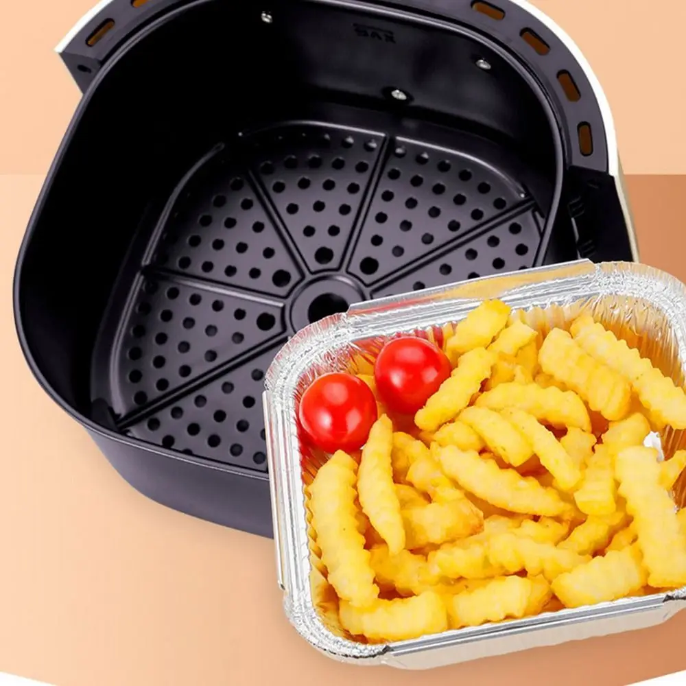 20/30Pcs Disposable Aluminum Tin Foil Baking Pans Food Grade Square Foil Pans Practical Sliver Aluminum Trays Turkey