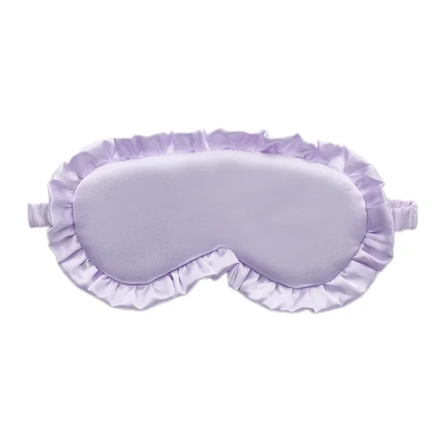 Maschera per gli occhi per il sonno con volant in seta Copri occhi morbidi per dormire Toppe per occhi oscuranti per sogno notturno multicolore per donna Uomo per dormire meglio 5