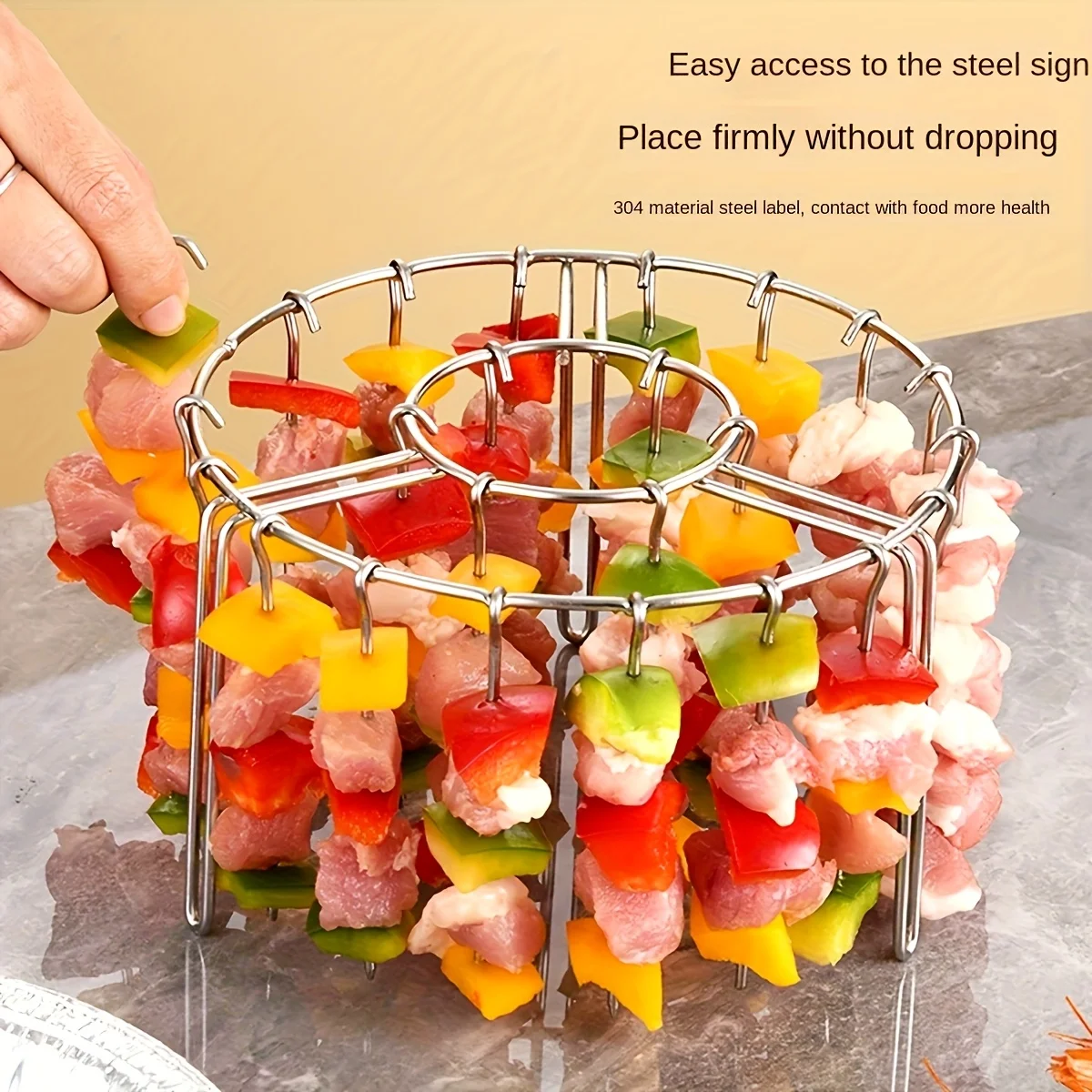 Parrilla de Barbacoa Especializada para Freidora de Aire, Parrilla de Barbacoa de Acero Inoxidable, Accesorios para Broc