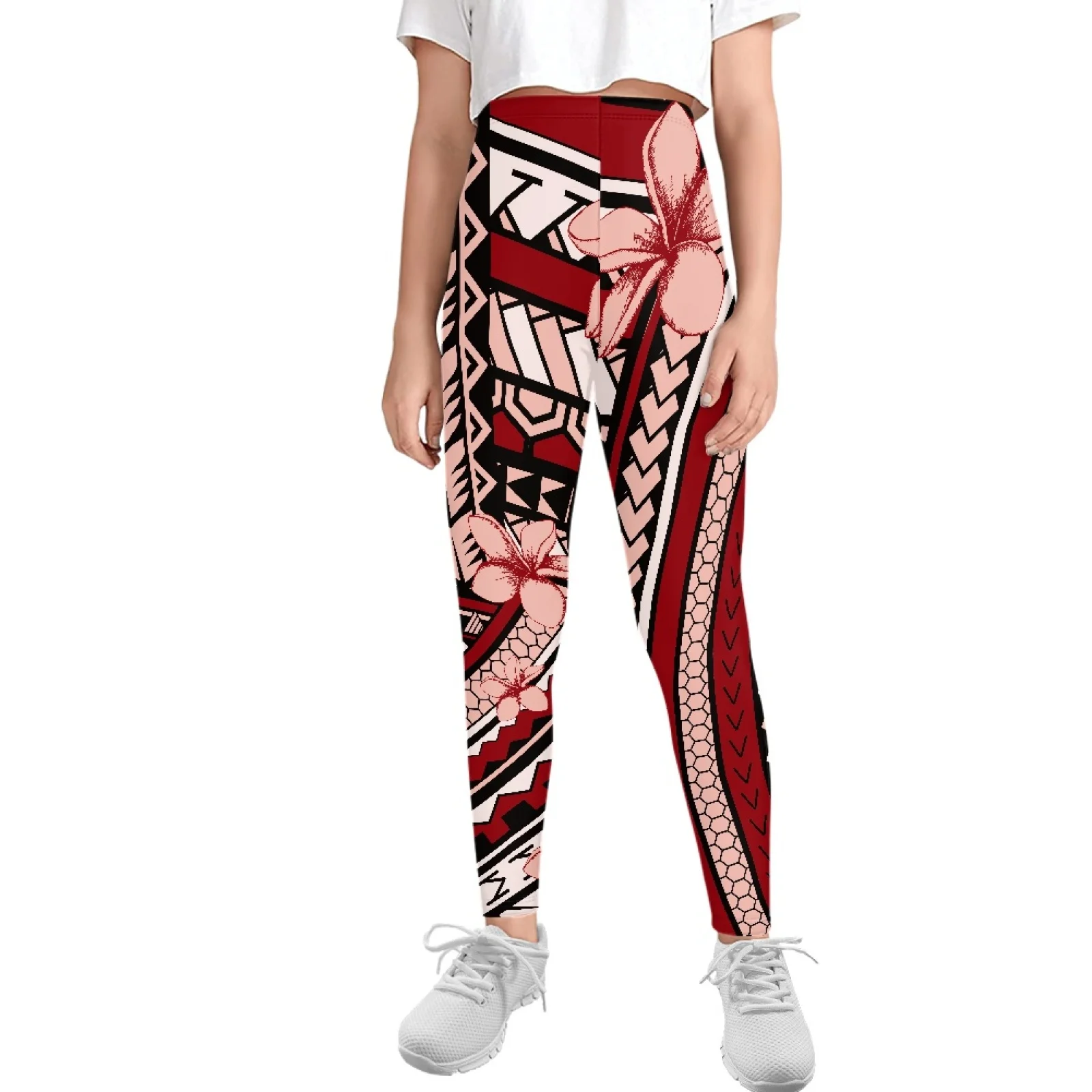 

Samoa Polynesia Fall/Winter 5-13 Girls Fashion Leggings Tattoos Printing 82% Polyester +18% Spandex Hip Covered Sexy Pants