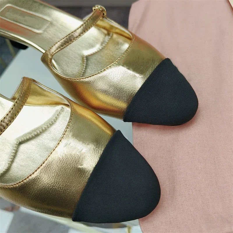 The new 2024 autumn lady shallow-mouthed Mary Jane matching bottom with round-headed French single shoes