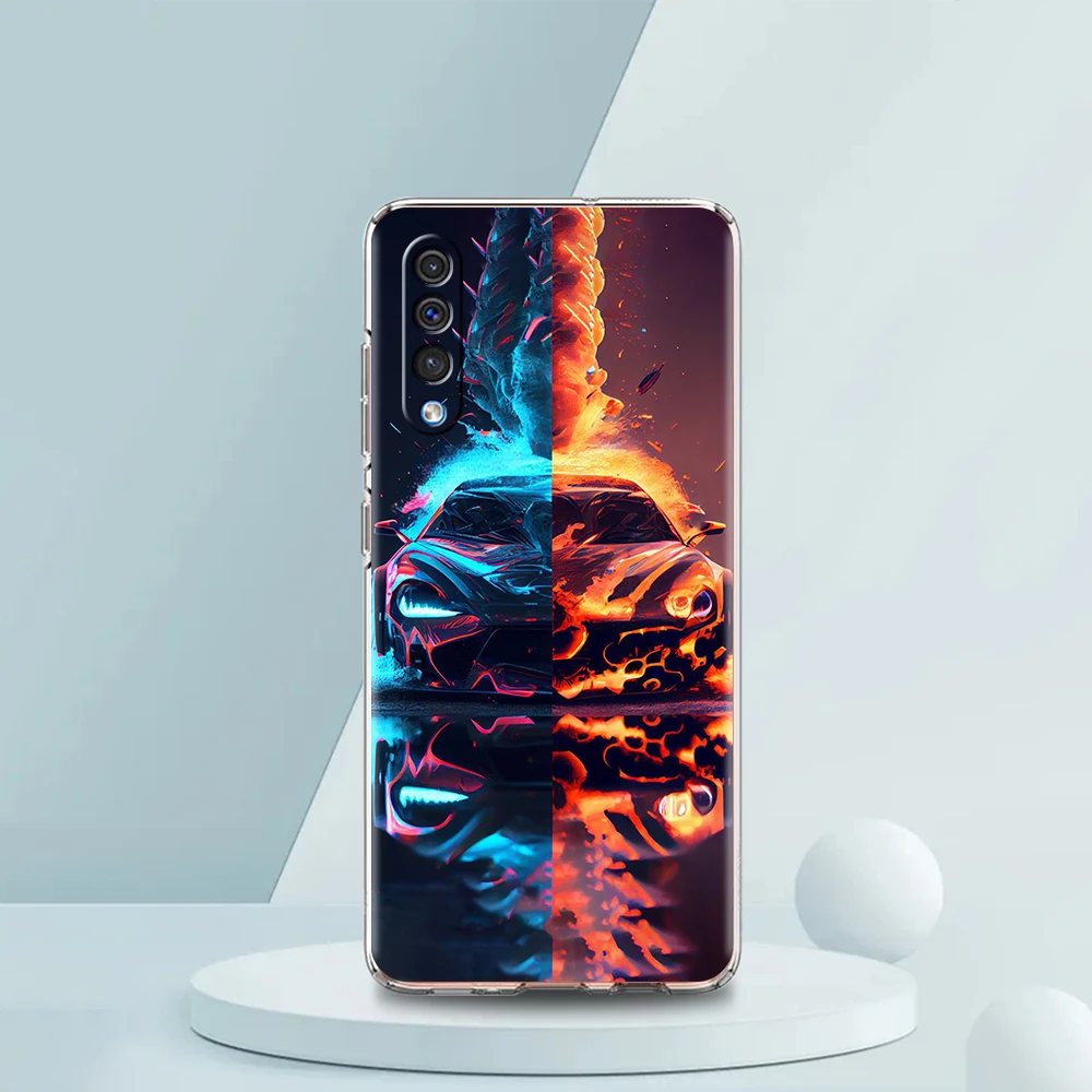 Neue Sportwagen Form Transparent Telefon Fall für Samsung Galaxy A12 A22 A50 A70 A40 A10 A20 A30 A02 A03S A04 Abdeckung Silikon Shell – Detail 8