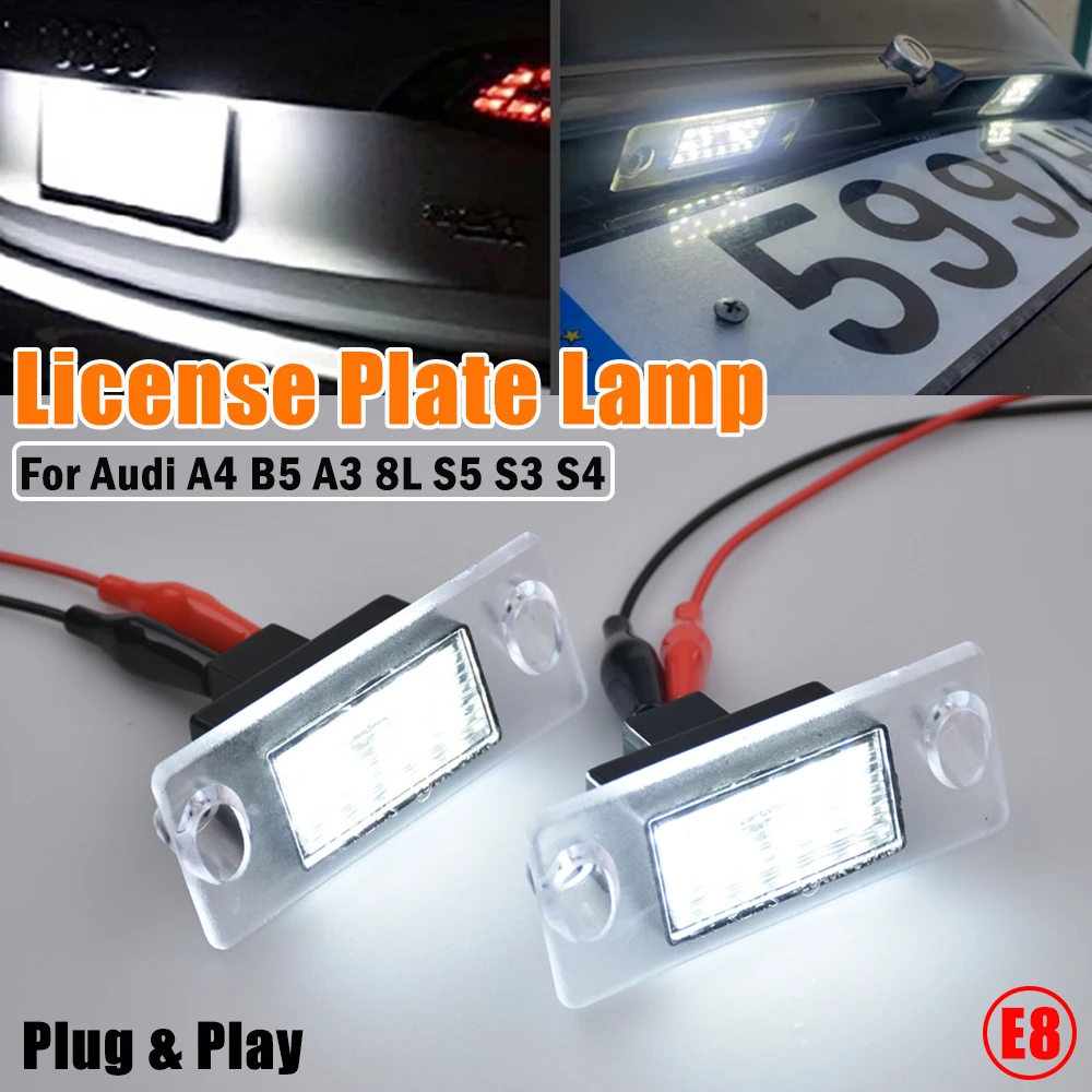 2 Pz Per Audi A4 B5 Avant A3 8L S5 B5 A3/S3/Sportback A4/S4 Avant Nuovo Led Targa Luci Lampada