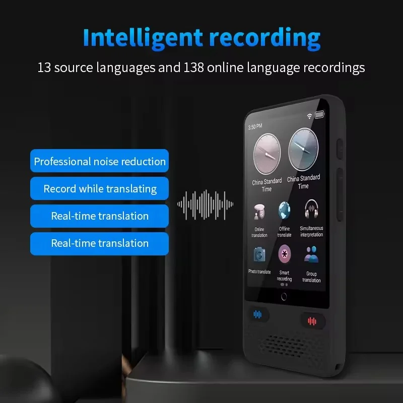 S85 Portable Translator Device 138 Real-time Languages Online & Offline 3.54inch Smart Voice Translation For Foreign Travel voice translator language translator
