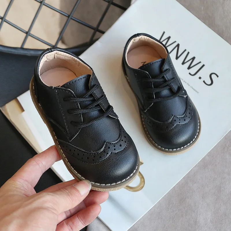 British Child Leather Shoe Autumn New Retro Fashion Kid Shoe Soft Sole School Shoe for Girl Boys Casual Shoe Allmatch Girls Shoe 4