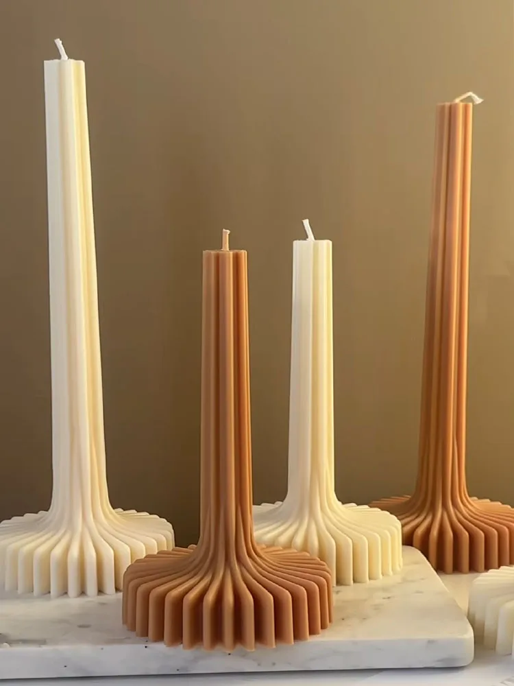 Vase Gear Long Rod Candle Mold Plastic Mold New rack Striped Vase Column Molds Acrylic Forms Mould Candle Kit Supplies