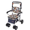 Elderly Shopping Cart, Aluminum Alloy Lightweight Walking Aid Walker for Adult, Large Storage Space Folding Chair Helps To Walk 3