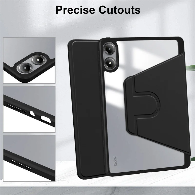 Xiaomi Redmi Pad 2 Pro 12.1 SE 11 8.7 10.6インチケース回転スタンド