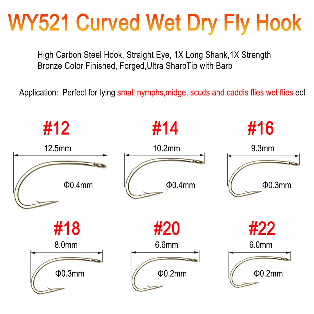 Fishing With Flieshigh Carbon Steel Fly Fishing Hooks 100pcs - Barb &  Barbless For Dry, Wet, Nymph & Streamer Flies