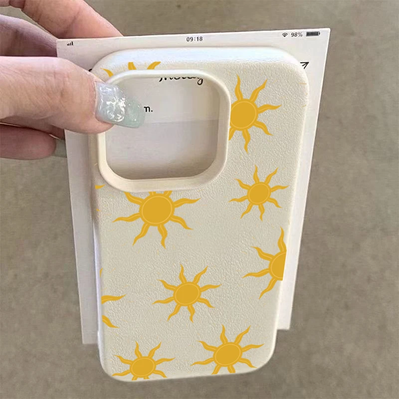 Yellow Sun Minimalist Vibrant Pattern Shockproof Phone Case