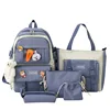 Korean Version Letter Contrast Backpack For Elementary School For Girls Middle And High Students 6