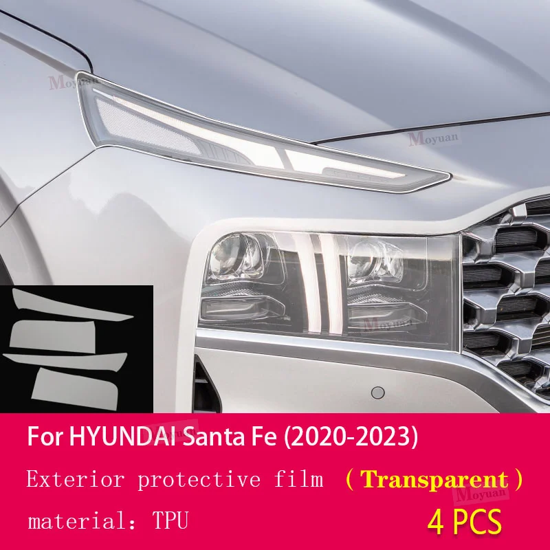 Car Headlight Protective Film,For Hyun&dai Santa Fe 2020-2023