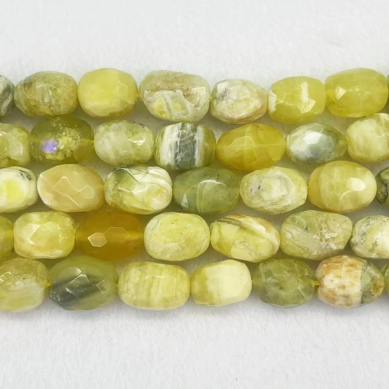 High Grade Natural Yellow Opal Stone Beads Raw Ore Oval Faceted Quartz Gemstone Nugget Loose Opals Bead For Noble Jewelry Making