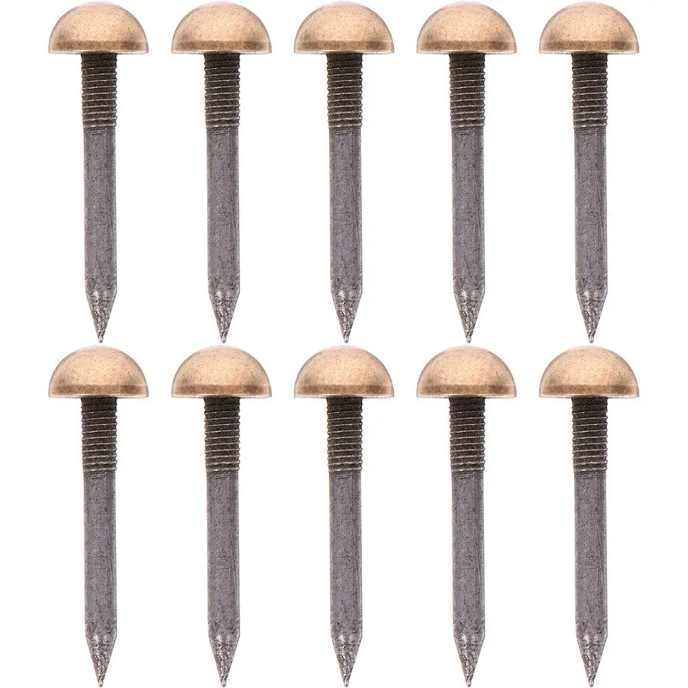 10Pcs 빈티지 스타일 가구 장 못 황동 느낌 장식 못 가구 DIY 프로젝트 소파 헤드보드 의자 녹 방지