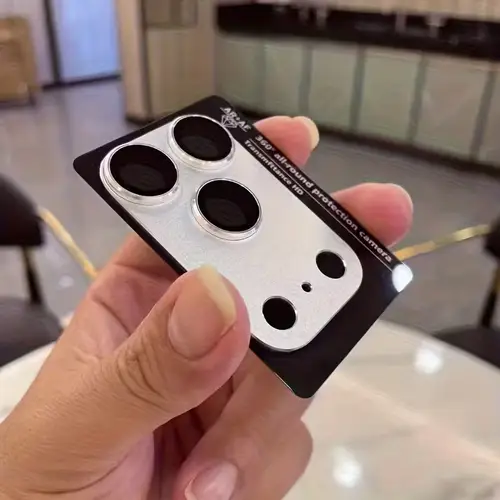 1pc Protective Film for iPhone 17 Pro Max/iPhone 17 Pro/17 Air Full Coverage Ultra-Thin Camera Lens Protector Metal Frame - Image 2
