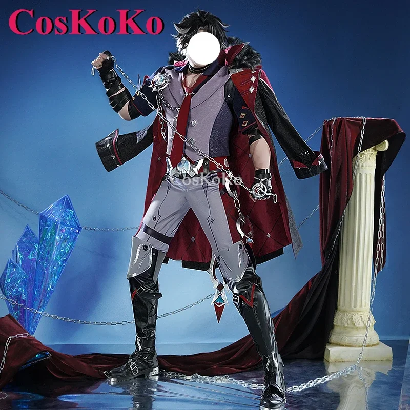 

CosKoKo Wriothesley Косплей Аниме игра Genshin ударопрочный костюм модная боевая униформа Хэллоуин