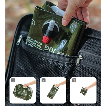 5/8/10 Liter Water Bag Thicken Folding Water Bucket Portable Outdoor Water Container Collapsible Pouch Camping Shower Supplies 5