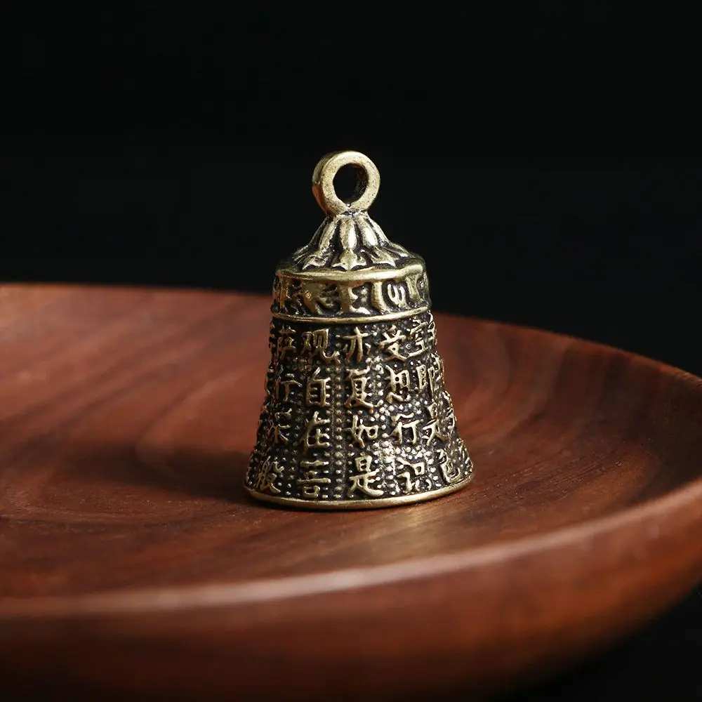 Bronzo Tibetano Artigianato Piccolo Regalo Decorazione Della Casa Ciondolo Pace Cuore Sutra Campana Scrittura Campana Campana In Ottone Campana Del Ve