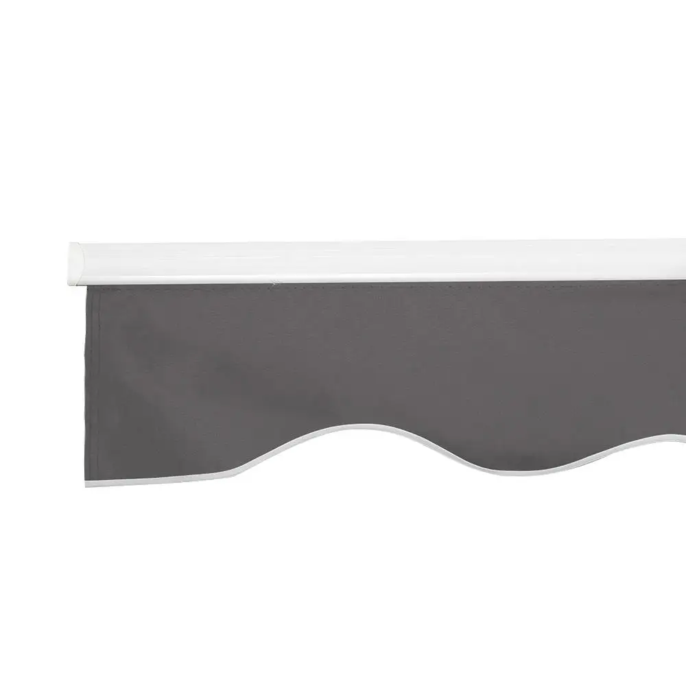Retractable Folding Arm Awning Manual Sun Shade 2M x 1.5M Grey Outdoor Patio Canopy — view 2